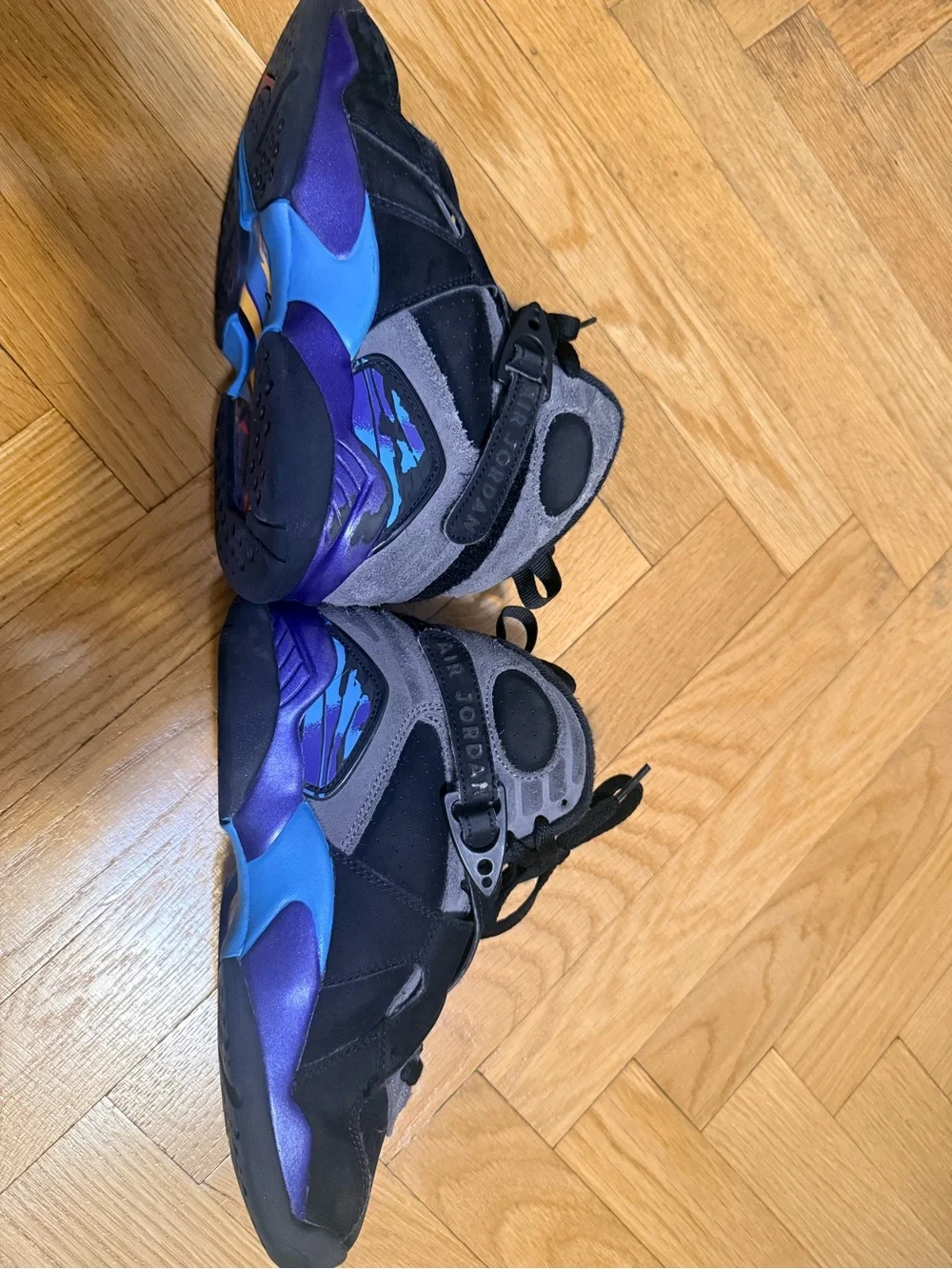Jordan Kids' Sneakers - Black with Purple & Teal Accents